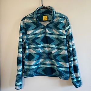Prince & Fox Blue Southwest Aztec Printed Pullover